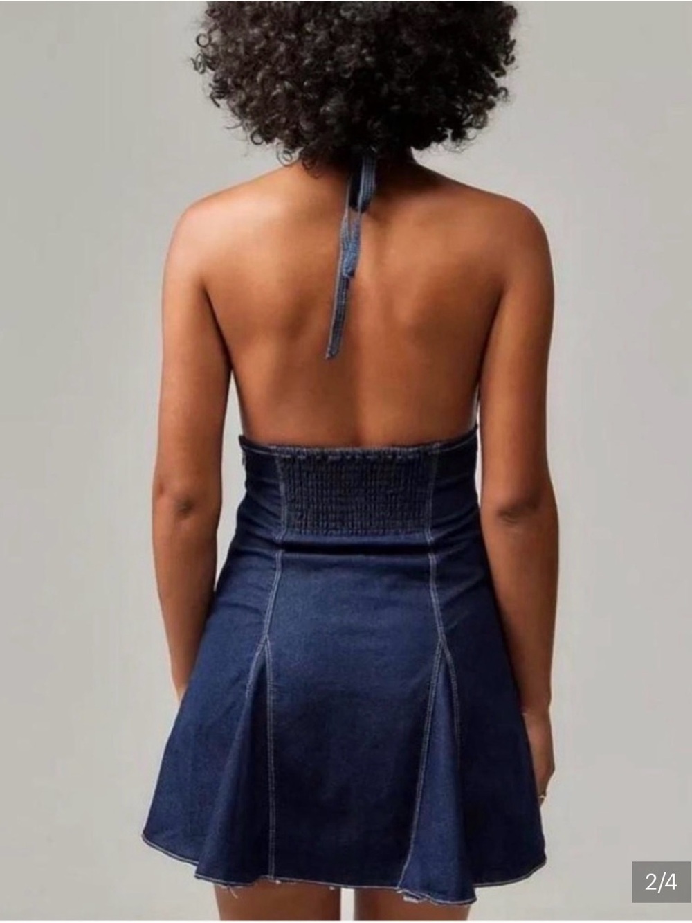 Kimchi Blue Hailey Halter Denim mini dress. - Picture 8 of 8